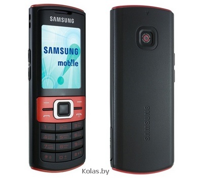 Мобильный телефон Samsung GT-C3010 (РСТ / UA, черный с красным (black red))