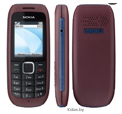 Мобильный телефон Nokia 1616 (РСТ / UA, темно-красный (dark-red))