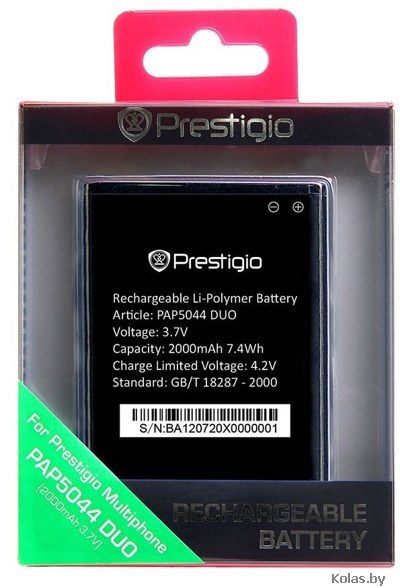 Аккумулятор оригинал для мобильного телефона Prestigio PAP 5044 DUO (Престижио PAP5044 DUO), Li-ion 2000 mAh