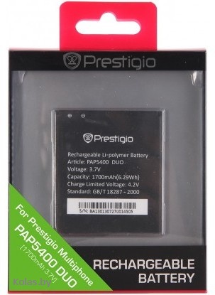 Аккумулятор оригинал для мобильного телефона Prestigio PAP 5400 DUO (Престижио PAP5400 DUO), Li-ion 1700 mAh
