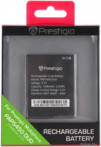 Аккумулятор оригинал для мобильного телефона Prestigio PAP 5450 DUO (Престижио PAP5450 DUO), Li-ion 1500 mAh