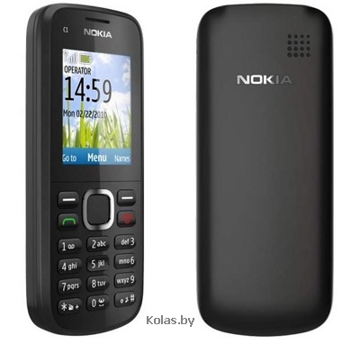 Мобильный телефон Nokia C1-02 (РСТ / UA, черный (black))