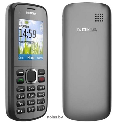 Мобильный телефон Nokia C1-02 (РСТ / UA, серый (grey))