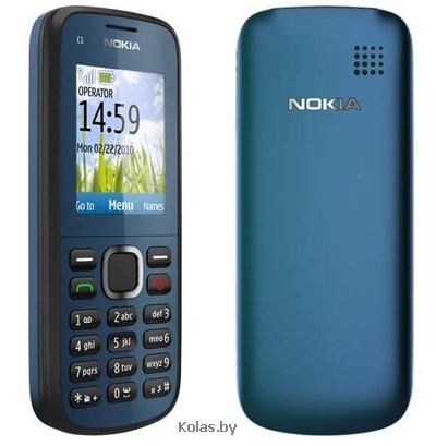 Мобильный телефон Nokia C1-02 (РСТ / UA, голубой (blue))