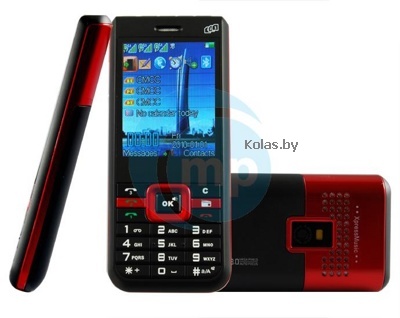 Мобильный телефон Nokia H999 XpressMusic 3 sim (копия, на 3 сим карты, черный с красным (black-red))