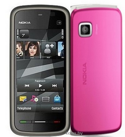 Мобильный телефон Nokia 5228 (РСТ / UA, черный с розовым (black pink))