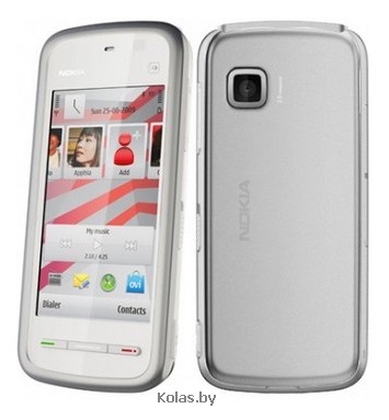 Мобильный телефон Nokia 5228 (РСТ / UA, белый с серым (white silver))