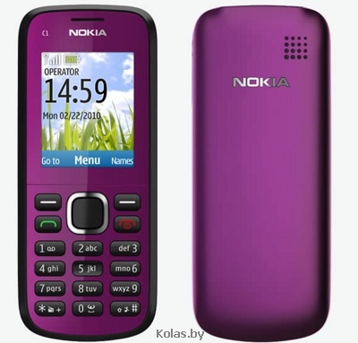 Мобильный телефон Nokia C1-02 (РСТ / UA, фиолетовый (сливовый) (plum))