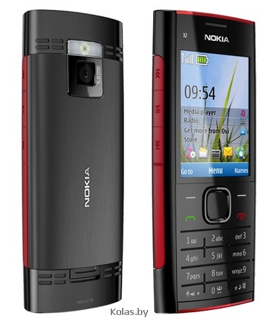 Мобильный телефон Nokia X2 (РСТ-клава, черный с красным (black red))