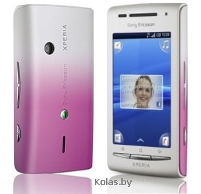 Мобильный телефон Sony Ericsson Xperia X8 (бело-розовый (white pink))